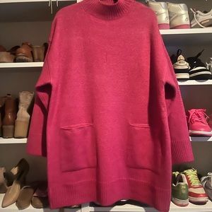 Barbie pink sweater dress with pocket size m
